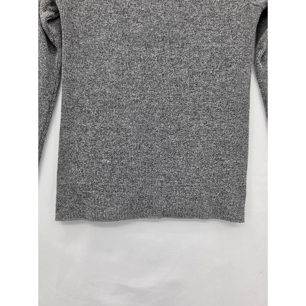 Universal Thread Gray Marl Ribbed Henley Top Long Sleeve Raglan Small Soft Basic - Picture 9 of 13